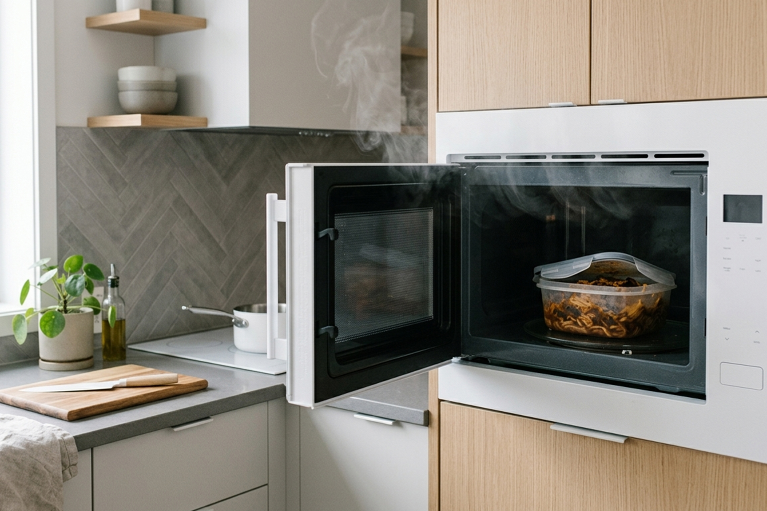 microwave heating plastic container microplastics toxins